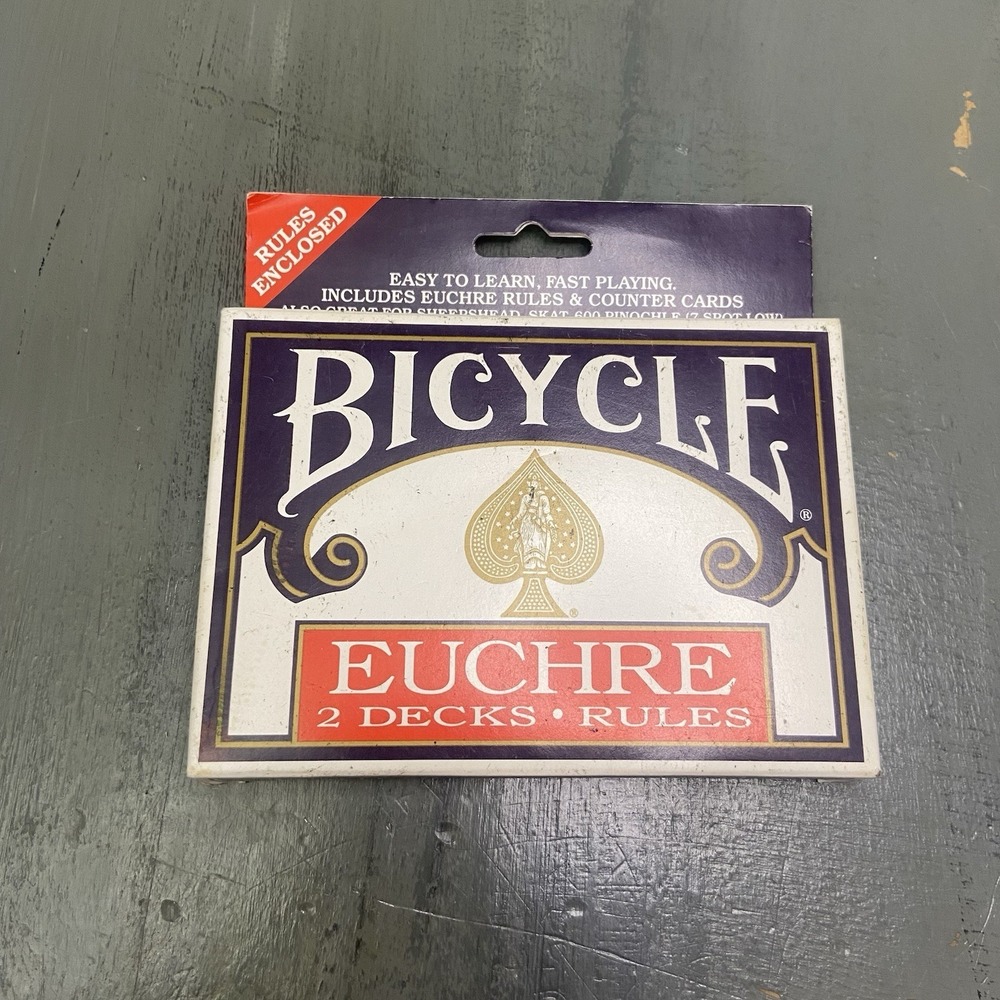 Bicycle Euchre Two Deck Set Playing Cards VTG 1991 Sealed USA Playing Card Co